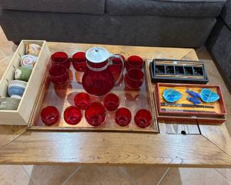 Antique Keyaki Hibachi table