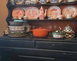 Welch dresser, hutch, storage cabinet, McKenzie Child’s tea pot