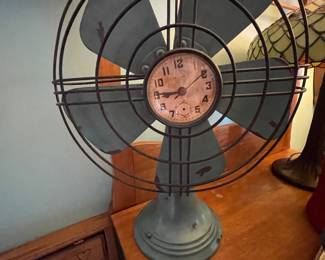 Decorative fan/clock