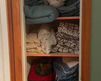 Quilts, blankets, sheets,