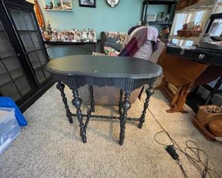 Up cycled antique side table hardwood 