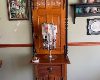 Up cycled door bar coffee station 