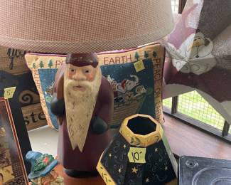Walnut Ridge vintage Santa lamp