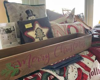Christmas pillows, table runners, placemats 