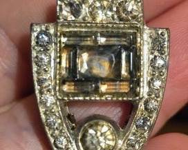 vintage Art Deco dress clip, commonly produced during the 1920s and 1930s