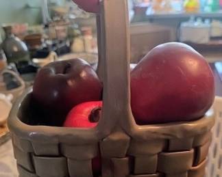 vintage collectible Whittier Pottery ceramic basket