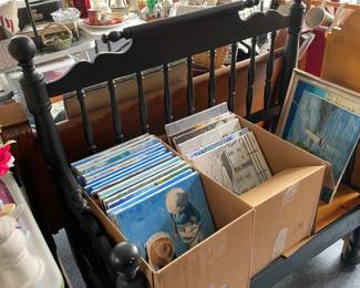 Hand painted art by Gary White, up cycled bench