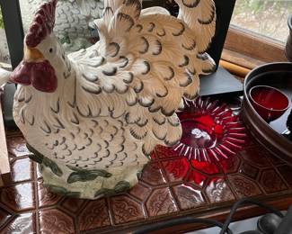 Big rooster cookie jar