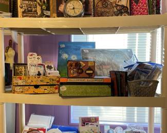 Ribbons, bows, scrapbooks, ephemera 