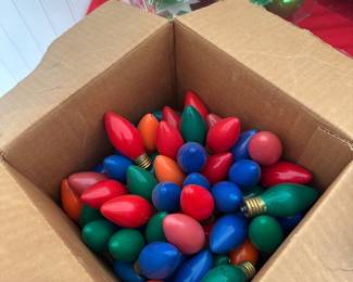 We have a few strands of the actual sockets to use these vintage bulbs.  Not sure where my picture went of those.  