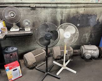heaters and fans, large electric motors