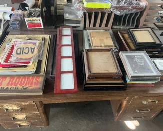 signs, smaller picture frames