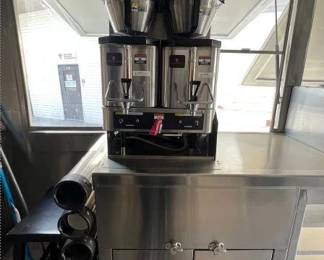 inside food and beverage cart/trailer