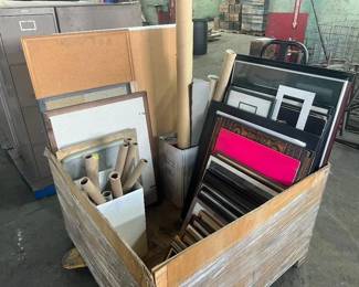 bulletin boards, larger picture/poster frames, mailing tubes