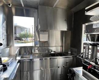 inside food and beverage cart/trailer