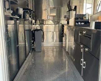 inside food and beverage cart/trailer