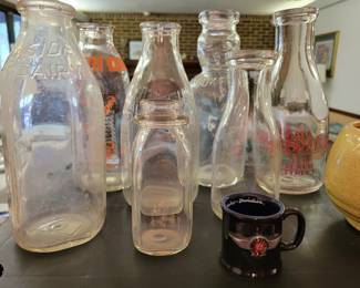 Vintage milk bottles