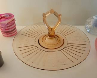 Depression glass server