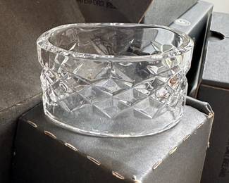 (8) Waterford crystal napkin rings.....