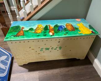 Painted toy chest