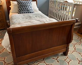 Twin sleigh bed frame - $195