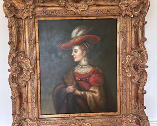 Framed oil painting 36"W x 37"H - $800 