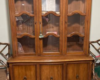 Matching Century china cabinet 52"W x 16"D x 73"H - $150