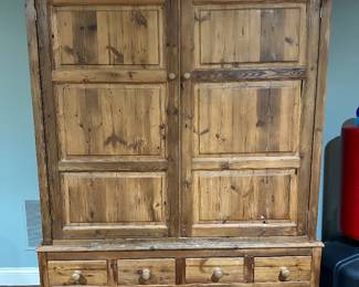 2 piece storage armoire 60"W x 23"D x 83"H - $400
