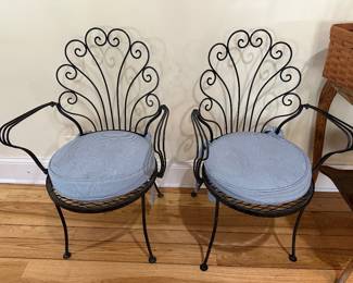 (2) metal armchairs - $30 each