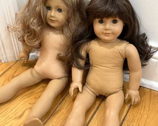 American Girl dolls and clothing (clothing not photographed)