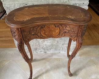 Kidney shaped antique desk.....