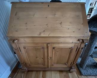 Pine desk 41"W x 20"D x 46"H - $150