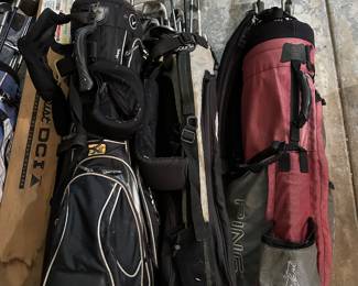 Golf clubs and bags.....
