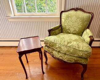 Overstuffed Louis XV chair....sooo beautiful