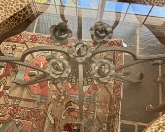 center detail on glass table