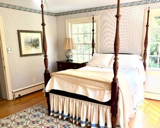 Queen Rice Bed, Woven Rugs,  RARE FIND - Charles Sibley original