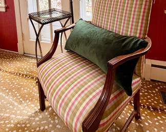 Martha Washington Chair in a divine scalamandre silk