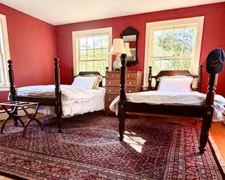 AWESOME pair of antique twin beds