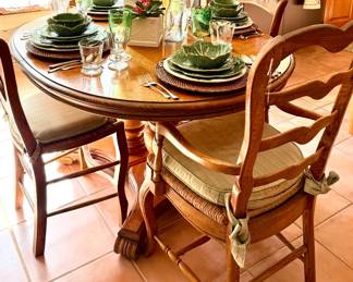 French chairs, Cabbage plate set, Bee glasses