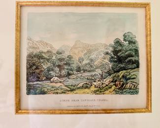 Hand tinted etchings