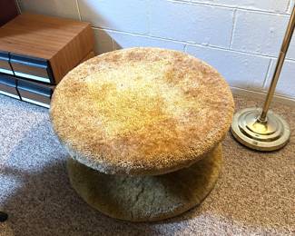 1970's upholstered stool 