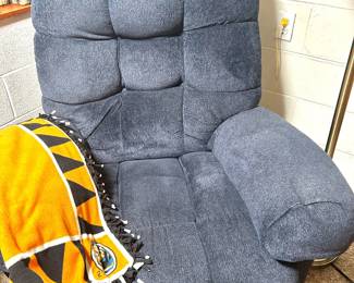 blue recliner 