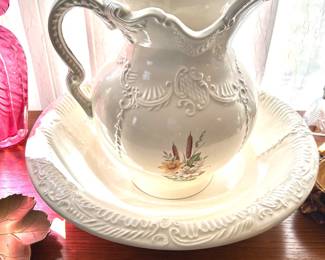 pitcher and wash bowl
