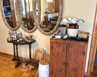 vintage Triple Oval Ring mirror 