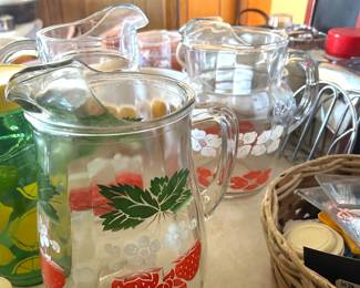 vintage Strawberry pitcher 