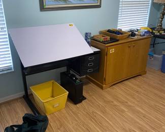 Cabinet and drafting table 