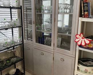 China cabinet and glassware