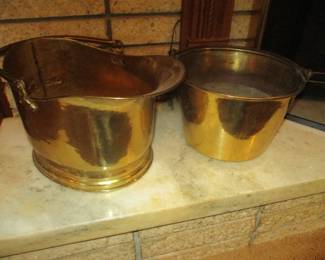 Brass Fireplace Buckets