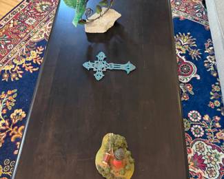 coffee table $80, red and blue rental rug 8x10 $200