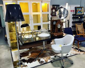 Knoll Florence Executive Desk, Knoll Pollock Executive ChairFlos Lighting and Decor